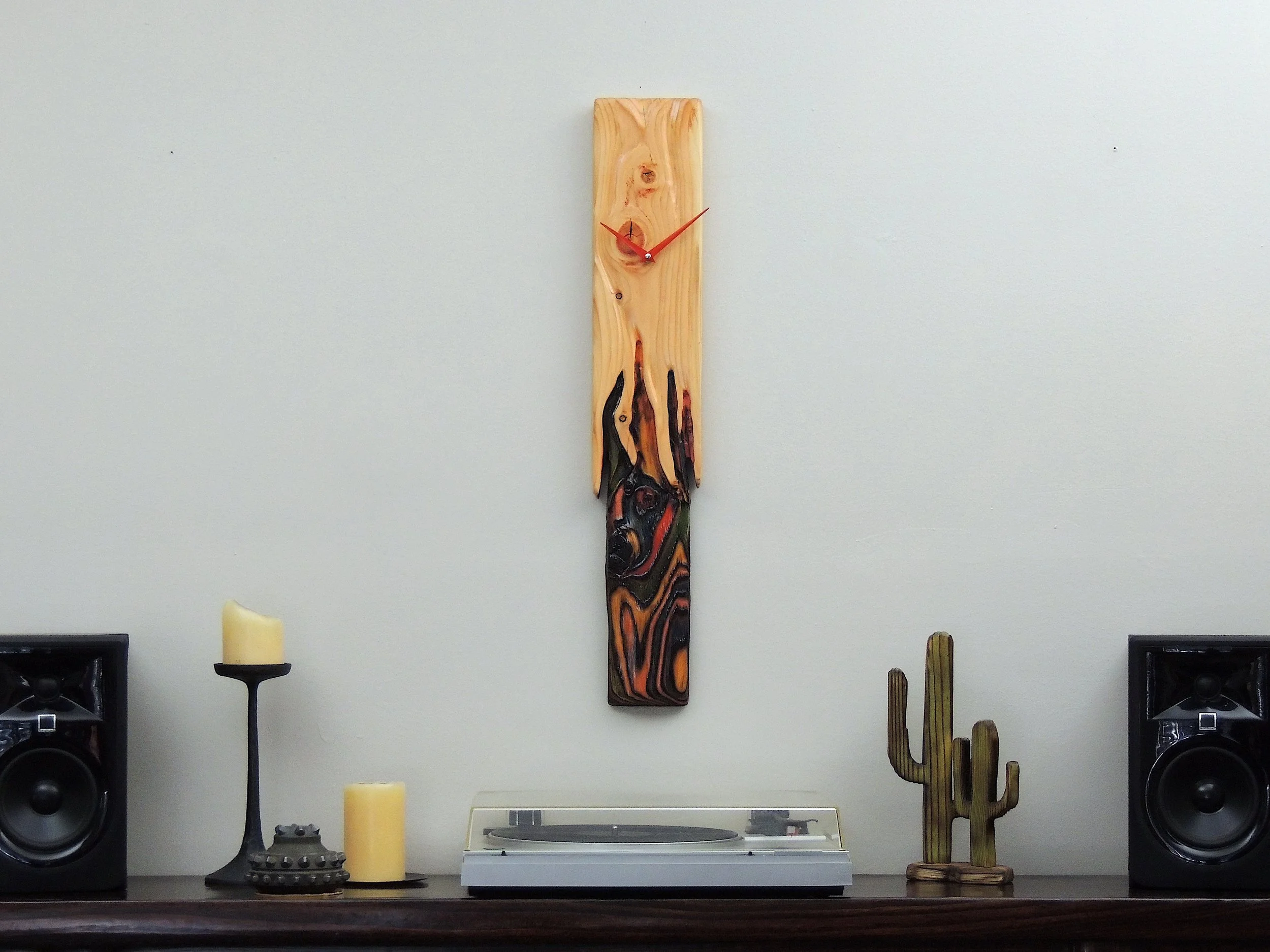 Textured Wood Clock Art - Stanley 0004 — Korzen Designs